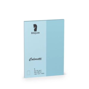 Coloretti Doppelkarte - A6 hoch, 5 Stück, himmelblau