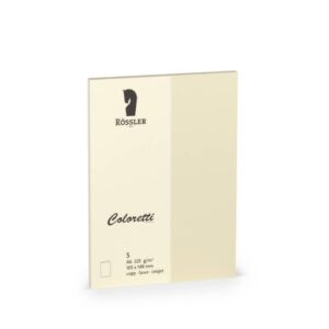 Coloretti Doppelkarte - A6 hoch, 5 Stück, creme