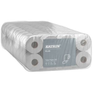 Plus Toilettenpapier 250 Blatt 3-lagig, hochweiß, Packung mit 72 Rollen