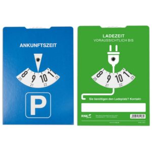 Parkscheibe nach StVO - 11 x 15 cm, mit Ladescheibe, Karton