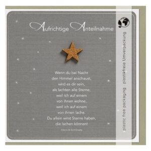 Trauerkarte Moments - inkl. Umschlag