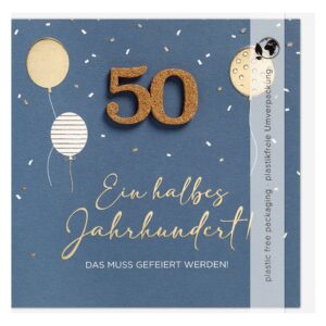 Geburtstagskarte Moments Zahl 50 - inkl. Umschlag