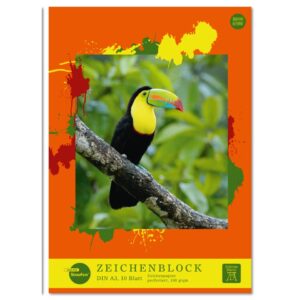 Zeichenblock perforiert - A3, 10 Blatt, 100 g/qm, sortiert