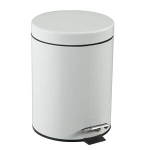 Treteimer - Edelstahl, rund Ø 205 mm, 5 l, weiß