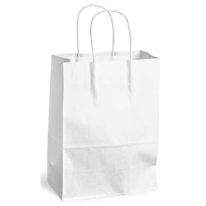 Tragetasche - 240 x 110 x 330 mm, 250 Stück, weiß