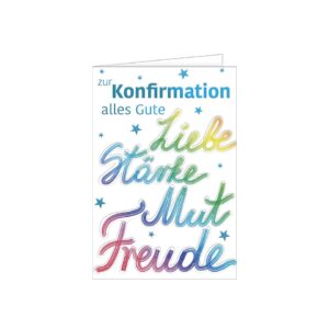 Konfirmationskarte geprägt - inkl. Umschlag