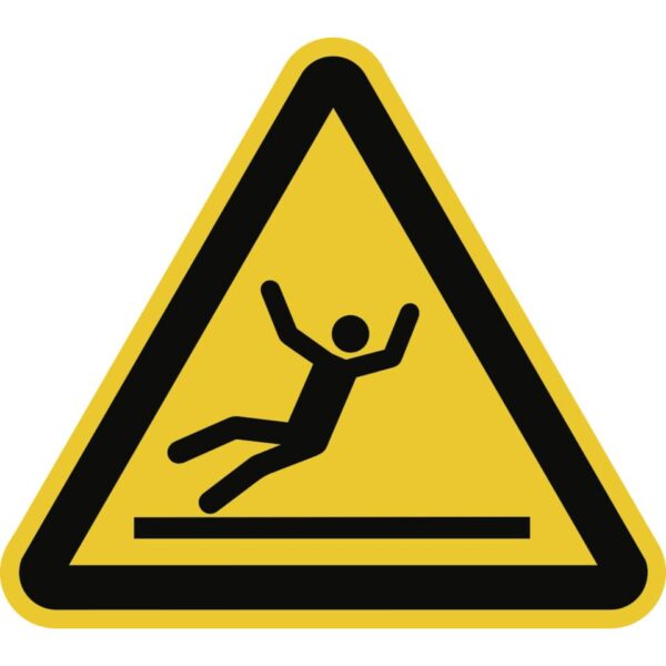 Warnung vor Rutschgefahr nach ISO 7010, Folie, 100 mm SL