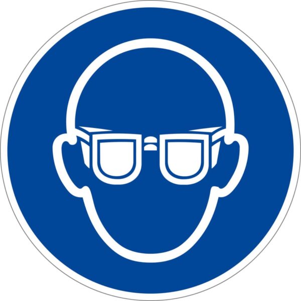 Augenschutz benutzen ISO 7010, Folie, Ø 200 mm