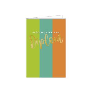 Glückwunschkarte zum Diplom - inkl. Umschlag