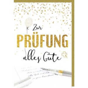 Karte zur bestandenen Prüfung - inkl. Umschlag, mit Holografiefolie