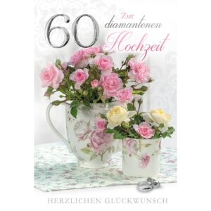 Diamantene Hochzeitskarte - inkl. Umschlag