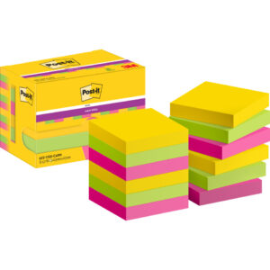 Haftnotizblock Super Sticky Notes Carnival Collection, 47,6x47,6mm, 12x90 Blatt