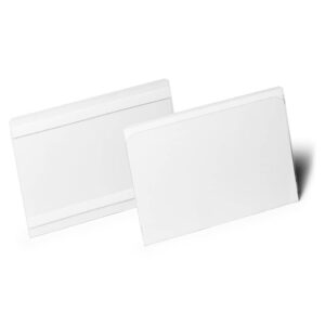 Etikettentasche HARD COVER - A5 quer, transparent, selbstklebend, 10 Stück