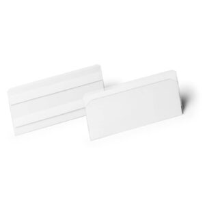 Etikettentasche HARD COVER - 150 x 67 mm, transparent, selbstklebend, 10 Stück