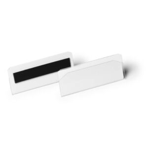 Etikettentasche HARD COVER - 100 x 38 mm, transparent, magnetisch, 10 Stück