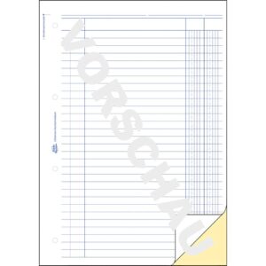 1799 Kolonnen-Durchschreibbuch - A4, 2 Kolonnen, 2x 40 Blatt, SD