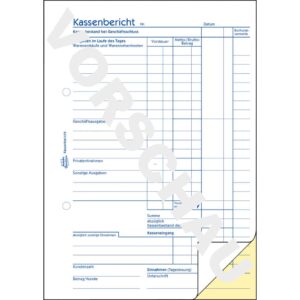 1743 Kassenbuch Bericht A5 2x40Blatt SD blau
