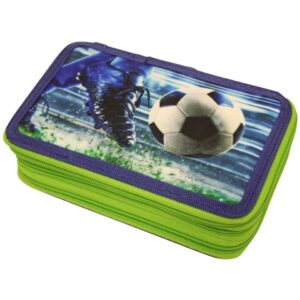 Schüleretui Motiv Fußball, gefüllt