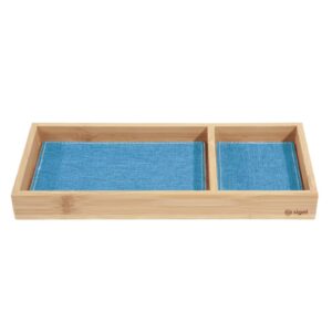 Federschale Bambus hellblau/dunkelgrau 245x25x109mm