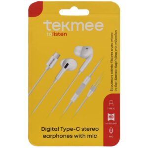 Kopfhörer Stereo USB-C In-Ear mit Kabel weiß