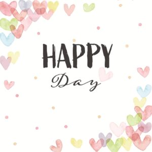 Lunchservietten Happy Day - 33 x 33 cm, 20 Stück
