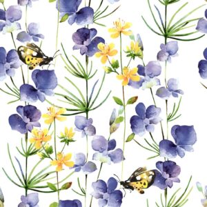 Lunchservietten Blumen - 33 x 33 cm, 20 Stück