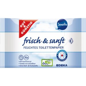 Feuchtes Toilettenpapier sensitiv - 2x 70 Stück