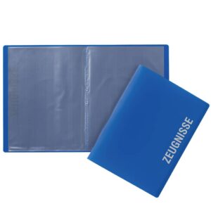 Zeugnismappe - A4, 10 Hüllen, PP, blau
