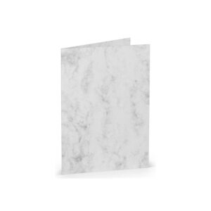 Coloretti Doppelkarte - A6 hoch, 5 Stück, grau marmora