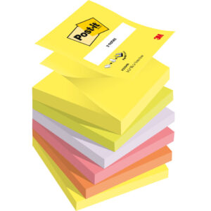 Haftnotiz Z-Notes Neon - 76 x 76 mm, neonfarben, 6x 100 Blatt