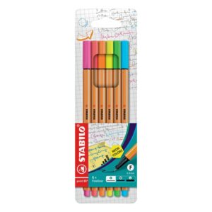 Fineliner point 88® Etui - 6er Pack - Neonfarben