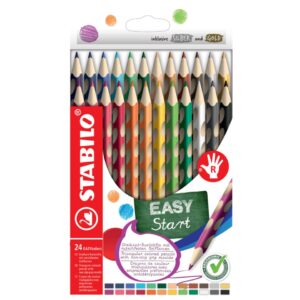 Ergonomischer Buntstift für Rechtshänder - EASYcolors - 24er Pack