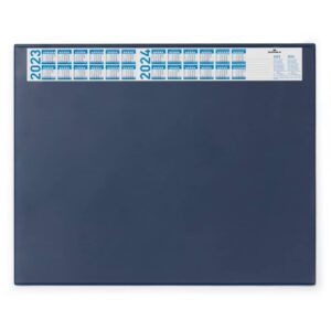 Schreibunterlage mit Jahreskalender - PVC, 650 x 520 mm, dunkelblau