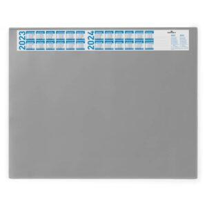 Schreibunterlage mit Jahreskalender - PVC, 650 x 520 mm, grau