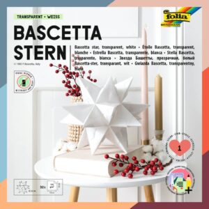 Bastelset Bascetta Stern, 15 x 15 cm, weiß