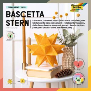 Bascetta Stern - gelb, transparent, Ø 20 cm
