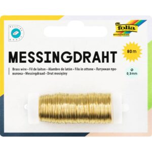 Basteldraht - 0,3 mm, Messing goldfarben
