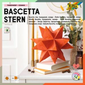 Bascetta Stern - rot, transparent, Ø 30 cm