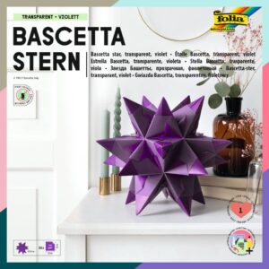 Bascetta Stern - violett, transparent, Ø 30 cm