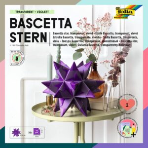 Bascetta Stern - violett, transparent, Ø 20 cm
