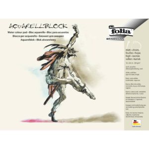 Aquarellblock 200 g/qm, rau, 18x24 cm, weiß, 10 Blatt