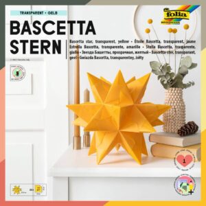 Bascetta Stern - gelb, transparent, Ø 30 cm