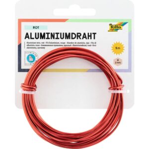 Basteldraht Alu - rot, 2 mm x 5 m