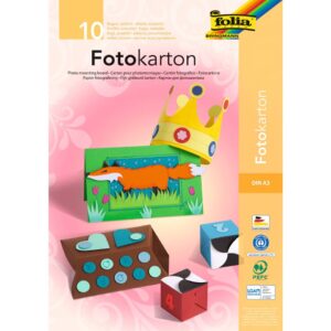 Fotokartonblock - A3, 300 g/qm, farbig sortiert, Block mit 10 Blatt