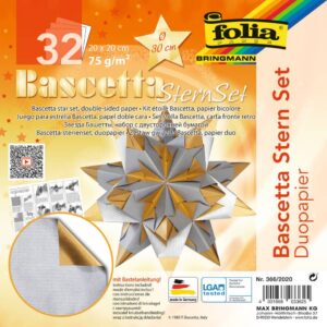 Bascetta Stern - silber/gold, Ø 30 cm