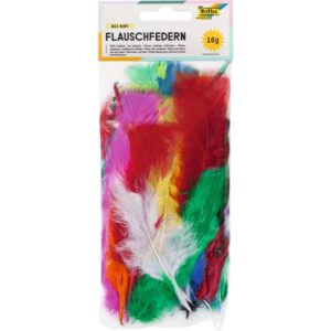 Flauschfedern - 10 g, farbig sortiert