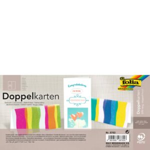 Briefkarte - DL hoch, 190 g/qm, weiß, doppelt, 25 Stück