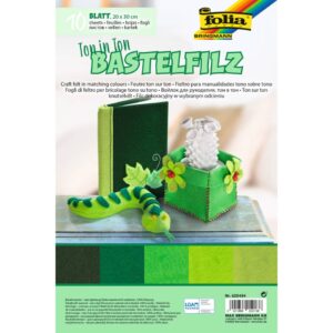 Filz Ton in Ton 20x30cm grün
