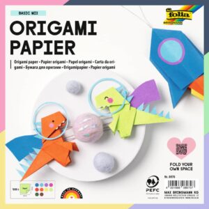 Faltblätter 20 x 20 cm - 10 Farben sortiert, 500 Blatt, 70g/qm