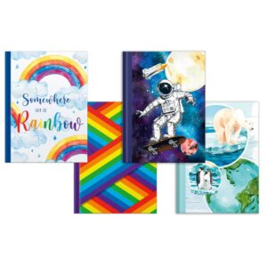 Notizbuch Global Colors sortiert - A4, Hardcover, 96 Blatt, blanko